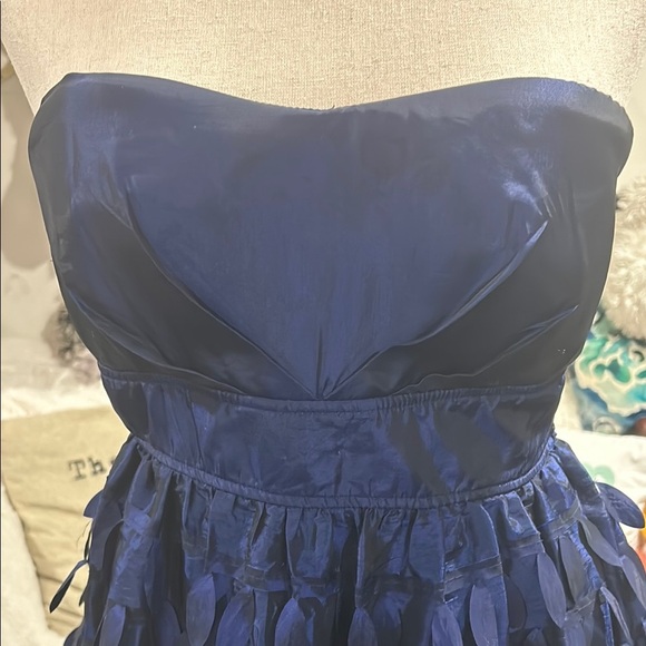 Sequin Hearts Navy Strapless Cocktail Dress – Ruffled Skirt – Juniors Size 7 - Picture 5 of 9